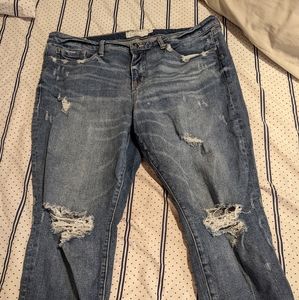 Torrid High-Rise Straight distressed crop